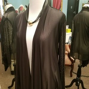 Joseph Ribkoff black sheer cover up